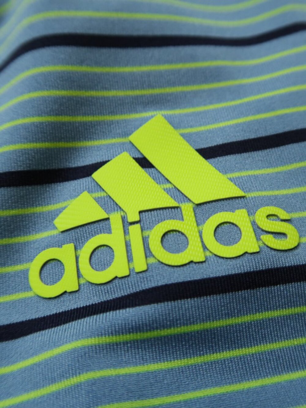 Adidas Golf Bonita Bay Blue Striped Stretch Performance Polo (L) ⛳️